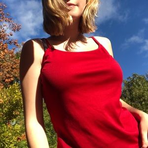 Silky Red Tank Top